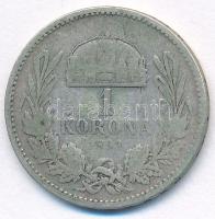 1893KB 1K Ag "Ferenc József" T:F patina Adamo K5