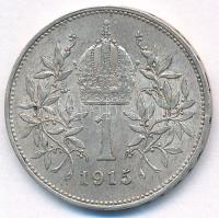 Ausztria 1915. 1K Ag "Ferenc József" T:AU patina Austria 1915. 1 Krone Ag "Franz Jose...