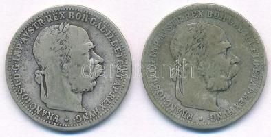 Ausztria 1894-1899. 1K Ag (2xklf) "Ferenc József" T:F patina Austria 1894-1899. 1 Corona Ag (2xdiff) "Franz Joseph" C:F patina Krause KM#2804
