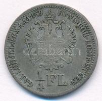 1859B 1/4Fl Ag "Ferenc József" T:F patina Adamo M12