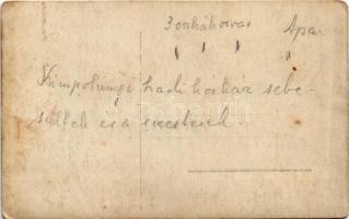 Campulung, Kimpolung, Cimpolung; első világháborús német sebesült katonák és nővérek a hadi kórház u...