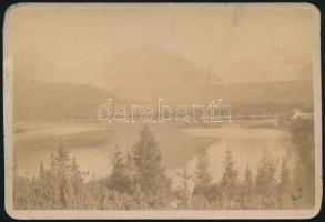 1891 Csorba-tó, Tátra, Szlovákia, keményhátú fotó Divald Károly és Fia eperjesi műterméből, felületé...