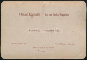 1891 Csorba-tó, Tátra, Szlovákia, keményhátú fotó Divald Károly és Fia eperjesi műterméből, felületé...