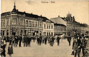 1926 Csorna, Fő tér, vasudvar, üzletek. Martincsevics K. kiadása (EK)