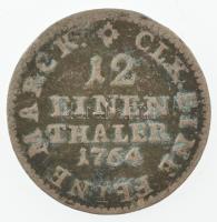 Német Államok / Szászország - Albertine 1764EDC 1/12T Ag (2,94g) T:F patina German States / Saxony - Albertine 1764EDC 1/12 Thaler Ag (2,94g) C:F patina Krause KM# 956
