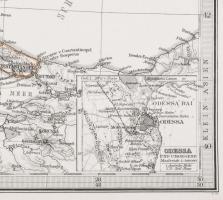 Ost-Europa (Magyaroszág, Erdély, Románia, Bulgária, Törökország szenezett rézmetszetű térképe Stiele...