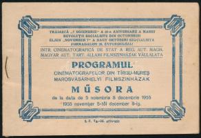 1955 A Magyar Aut. Tart. Állami Filmszínházak Vállalatának november 7-i műsora magyar és román nyelven