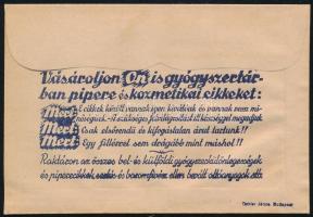 Szöllősi Jenő "Városház" gyógyszertára (Makó, Főtér) receptboríték