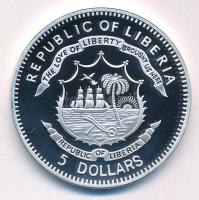 Libéria 2011. 5$ Cu "Nagy Hadvezérek - Isoroku Yamamoto" multicolor festéssel, kapszulában...