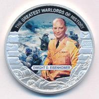 Libéria 2011. 5$ Cu "Nagy Hadvezérek - Dwight D. Eisenhower" multicolor festéssel, kapszulában T:PP Liberia 2011. 5 Dollars Cu "The Greatest Warlords of History - Dwight D. Eisenhower" with multicolor picture, in capsule C:PP