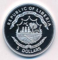 Libéria 2011. 5$ Cu "Nagy Hadvezérek - Dwight D. Eisenhower" multicolor festéssel, kapszul...