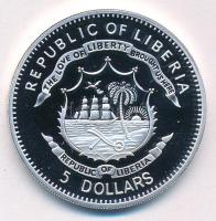 Libéria 2011. 5$ Cu "Nagy Hadvezérek - Robert E. Lee" multicolor festéssel, kapszulában T:...