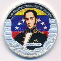 Libéria 2011. 5$ Cu "Nagy Hadvezérek - Simón Bolívar" multicolor festéssel, kapszulában T:PP Liberia 2011. 5 Dollars Cu "The Greatest Warlords of History - Simón Bolívar" with multicolor picture, in capsule C:PP