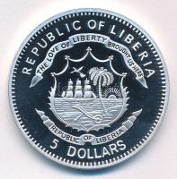 Libéria 2011. 5$ Cu "Nagy Hadvezérek - Simón Bolívar" multicolor festéssel, kapszulában T:...