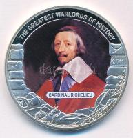 Libéria 2011. 5$ Cu &quot;Nagy Hadvezérek - Richelieu bíboros&quot; multicolor festéssel, kapszulában T:PP Liberia 2011. 5 Dollars Cu &quot;The Greatest Warlords of History - Cardinal Richelieu&quot; with multicolor picture, in capsule C:PP