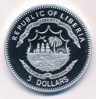 Libéria 2011. 5$ Cu "Nagy Hadvezérek - Szaladin" multicolor festéssel, kapszulában T:PP Li...