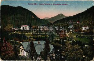 1924 Fenyőháza, Lubochna; Statné hotele / Staatliche Hotels / szállodák. Izidor Holzmann kiadása / hotels, spa (Rb)