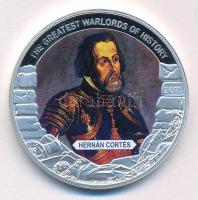 Libéria 2011. 5$ Cu "Nagy Hadvezérek - Hernán Cortés" multicolor festéssel, kapszulában T:PP Liberia 2011. 5 Dollars Cu "The Greatest Warlords of History - Hernán Cortés" with multicolor picture, in capsule C:PP