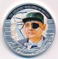 Libéria 2011. 5$ Cu "Nagy Hadvezérek - Moshe Dayan" multicolor festéssel, kapszulában T:PP Liberia 2011. 5 Dollars Cu "The Greatest Warlords of History - Moshe Dayan" with multicolor picture, in capsule C:PP