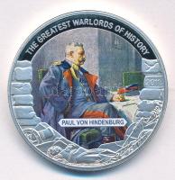 Libéria 2011. 5$ Cu "Nagy Hadvezérek - Paul von Hindenburg" multicolor festéssel, kapszulában T:PP Liberia 2011. 5 Dollars Cu "The Greatest Warlords of History - Paul von Hindenburg" with multicolor picture, in capsule C:PP