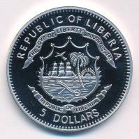 Libéria 2011. 5$ Cu "Nagy Hadvezérek - Nagy Frigyes" multicolor festéssel, kapszulában T:P...