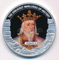 Palau 2015. 1$ Cu "Nagy Hadvezérek - III. Eduárd" multicolor festéssel, kapszulában T:PP Palau 2015. 1 Dollar Cu "The Greatest Warlords of History - Edward III" with multicolor picture, in capsule C:PP