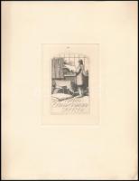 Ernst Zimmermann (1852-1901): Alfred Zimmermann zveisen Rézkarc, papír, jeltett a dúcon 10x6 cm