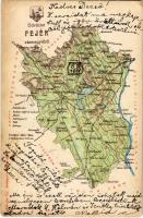 1900 Fejér vármegye térképe. Kiadja Károlyi Gy. / Map of Fejér county (EK)