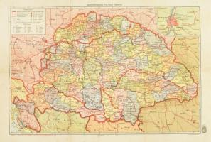1943 Magyarország politikai térképe, 1:2 500 000, kiadja: Magyar Királyi Honvéd Térképészeti Intézet, 30×43 cm