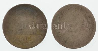 1869KB 10kr Ag "Magyar Királyi Váltó Pénz" + Ausztria 1865V 10kr Ag "Ferenc József" T:F,VG