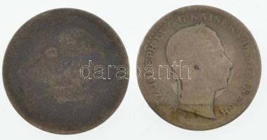 1869KB 10kr Ag "Magyar Királyi Váltó Pénz" + Ausztria 1865V 10kr Ag "Ferenc József&qu...