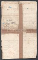 1848 Buda, házassági anyakönyvi kivonat Retkes József apát aláírásával és pecsétjével. Ragasztott