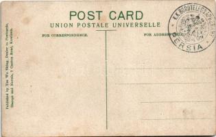 China, Chinese cemetery. Yee Wo Shing + "K.K. BORDTELEGRAPHENAMT PERSIA"