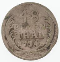 Német Államok / Szászország-Albertine 1734IGS 1/48T Ag T:F patina German States / Saxony-Albertine 1734IGS 1/48 Thaler Ag C:F patina