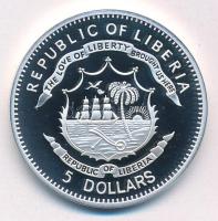 Libéria 2010. 5$ Cu "Nagy Hadvezérek - Garibaldi" multicolor festéssel, kapszulában T:PP L...