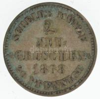 Német Államok / Szászország-Albertine 1868B 2gr Ag "I. János" T:VF patina, szennyeződés German States / Saxony-Albertine 1868B 2 Neugroschen Ag "John I" C:F patina, dirt Krause KM# 1222