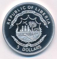 Libéria 2010. 5$ Cu "Nagy Hadvezérek - Timur Lenk" multicolor festéssel, kapszulában T:PP ...