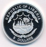 Libéria 2010. 5$ Cu "Nagy Hadvezérek - Ulysses S. Grant" multicolor festéssel, kapszulában...