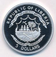 Libéria 2010. 5$ Cu "Nagy Hadvezérek - Hódító Vilmos" multicolor festéssel, kapszulában T:...