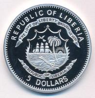 Libéria 2010. 5$ Cu "Nagy Hadvezérek - Nagy Szulejmán" multicolor festéssel, kapszulában T...