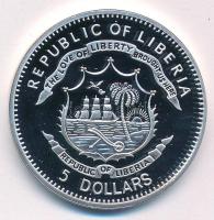 Libéria 2010. 5$ Cu "Nagy Hadvezérek - Marcus Antonius" multicolor festéssel, kapszulában ...