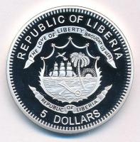 Libéria 2010. 5$ Cu "Nagy Hadvezérek - I. Leonidasz" multicolor festéssel, kapszulában T:P...