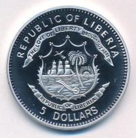 Libéria 2010. 5$ Cu "Nagy Hadvezérek - I. (Nagy) Péter" multicolor festéssel, kapszulában ...