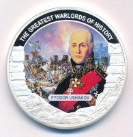 Palau 2014. 1$ Cu "Nagy Hadvezérek - Fjodor Usakov" multicolor festéssel, kapszulában T:PP Palau 2014. 1 Dollar Cu "The Greatest Warlords of History - Fyodor Ushakov" with multicolor picture, in capsule C:PP