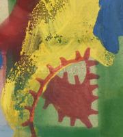 Szeift Béla (1944-2012): Szürrealista kompozíció, 2003. Vegyes technika, karton. Jelzett. Üvegezett,...