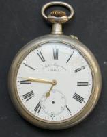 1906 Nagy méretű DOXA (Anti Magnétique) zsebóra működőképes állapotban, sérült számlappal / DOXA pocket watch with damaged dial-plate and working condition