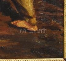 Vass Elemér (1887-1957): Magvető. Olaj, karton, jelezve jobbra lent, Hátoldalán korabeli címkén feli...