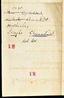 1835 Latin nyelvű halotti anyakönyvi kivonat viaszpecséttel