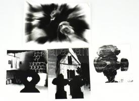 10 Db vegyes méretű, állapotú fekete-fehér művészkép