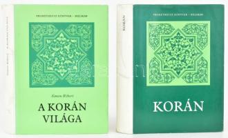 Korán + Simon Róbert: A Korán világa. H.n., Helikon. Kiadói kartonált kötés, papír védőborítóval, jó állapotban.